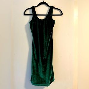 American apparel, dark green velvet dress